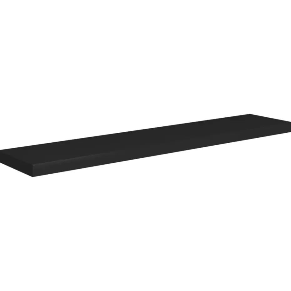 vidaXL - Wandschap - Zwart - MDF - 120 x 23.5 x 3.8 cm