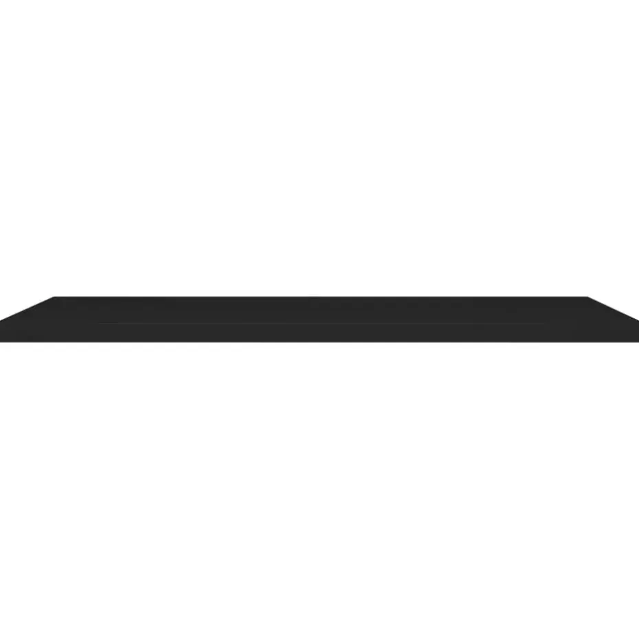 vidaXL - Wandschap - Zwart - MDF - 120 x 23.5 x 3.8 cm