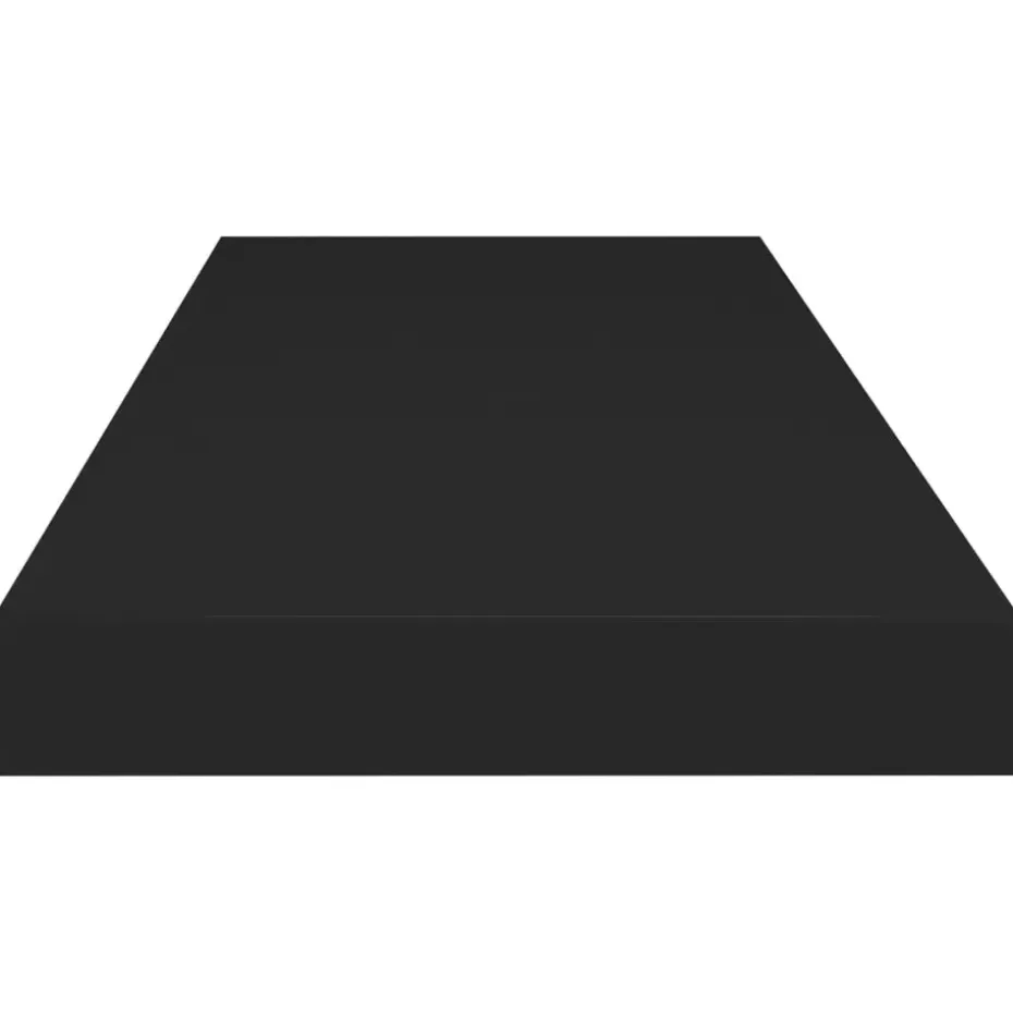 vidaXL - Wandschap - Zwart - MDF - 80 x 23.5 x 3.8 cm - 2 stuks