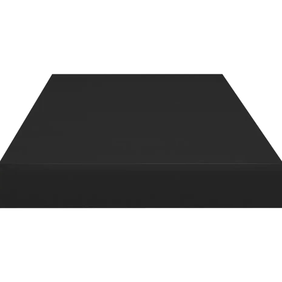 vidaXL - Wandschap - Zwart - MDF - 60 x 23.5 x 3.8 cm - 2 stuks