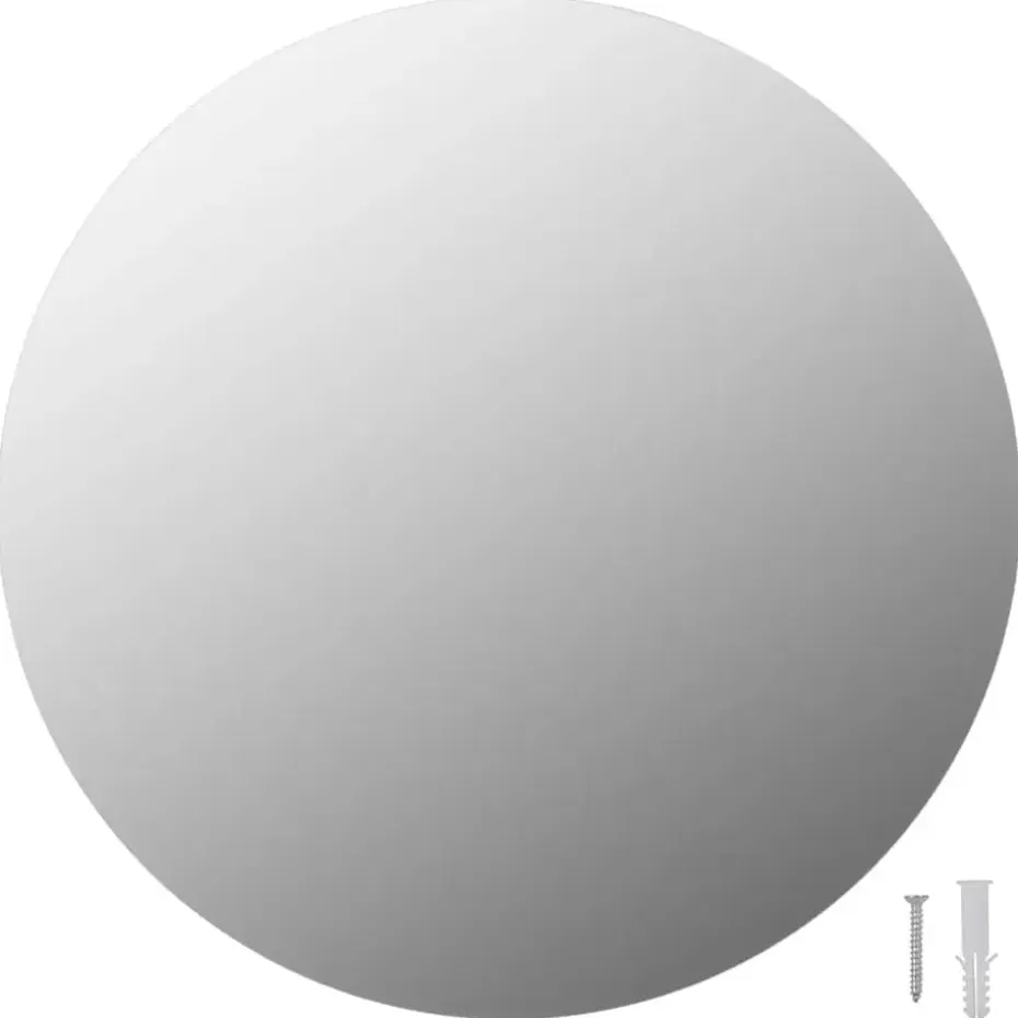 vidaXL - Wandspiegel - Zilver - Glas - Φ 40 cm