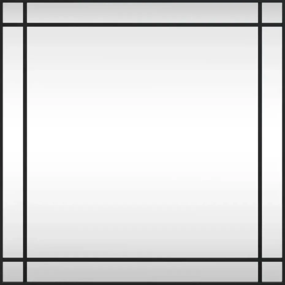 vidaXL - Wandspiegel - Zwart - IJzer - 60 x 60 cm
