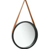 vidaXL - Wandspiegel - Zwart - Hout - Ø 50 cm