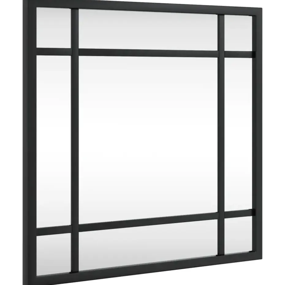 vidaXL - Wandspiegel - Zwart - IJzer - 30 x 30 cm