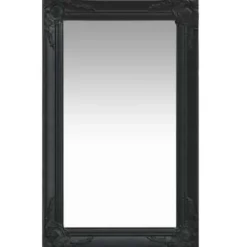 vidaXL - Wandspiegel - Zwart - Hout - 50 x 80 cm