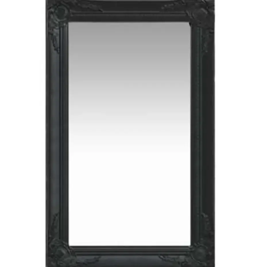 vidaXL - Wandspiegel - Zwart - Hout - 50 x 80 cm