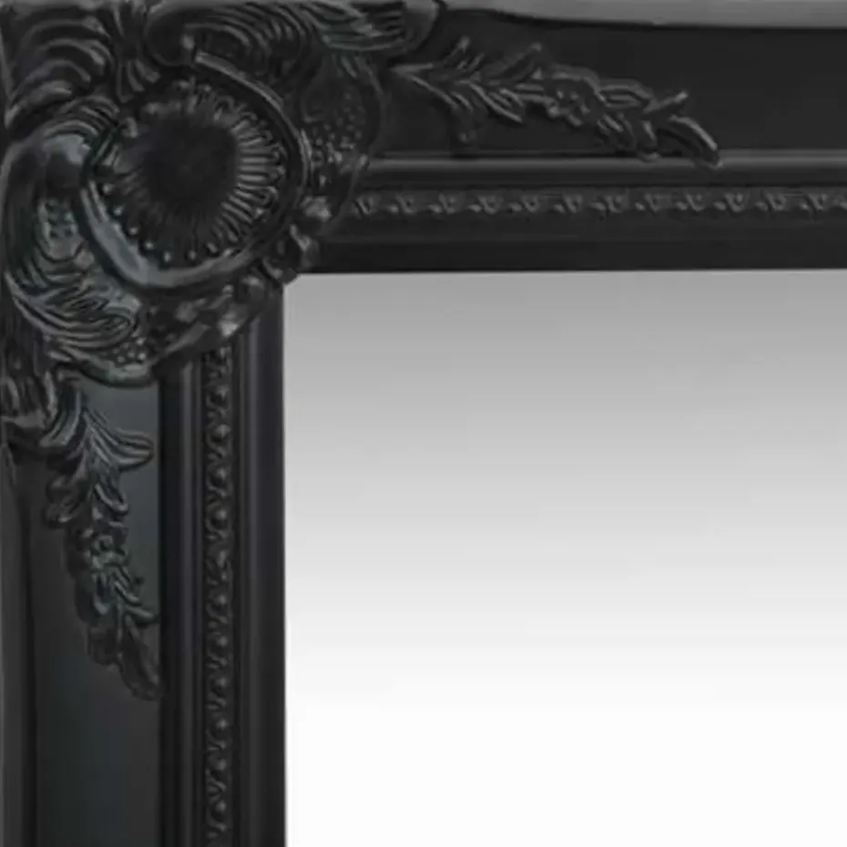 vidaXL - Wandspiegel - Zwart - Hout - 50 x 80 cm