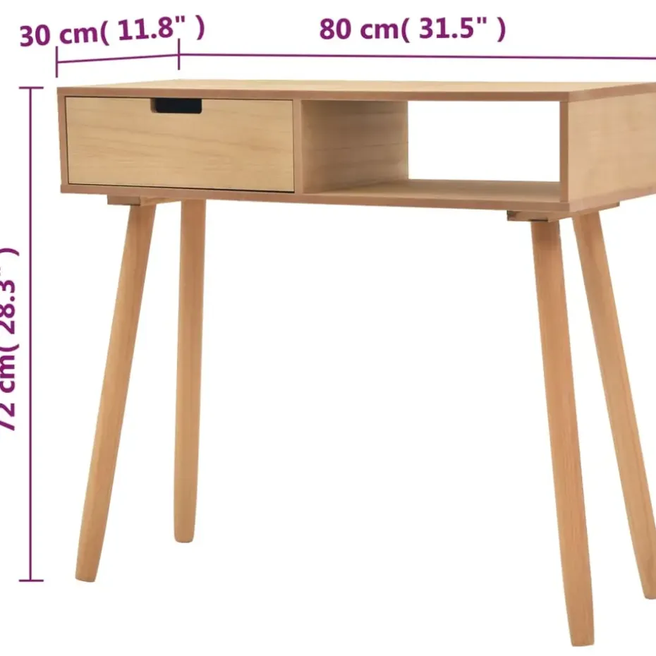 vidaXL - Wandtafel - Bruin - Grenenhout