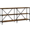 vidaXL - Wandtafel - Bruin - Bewerkt hout