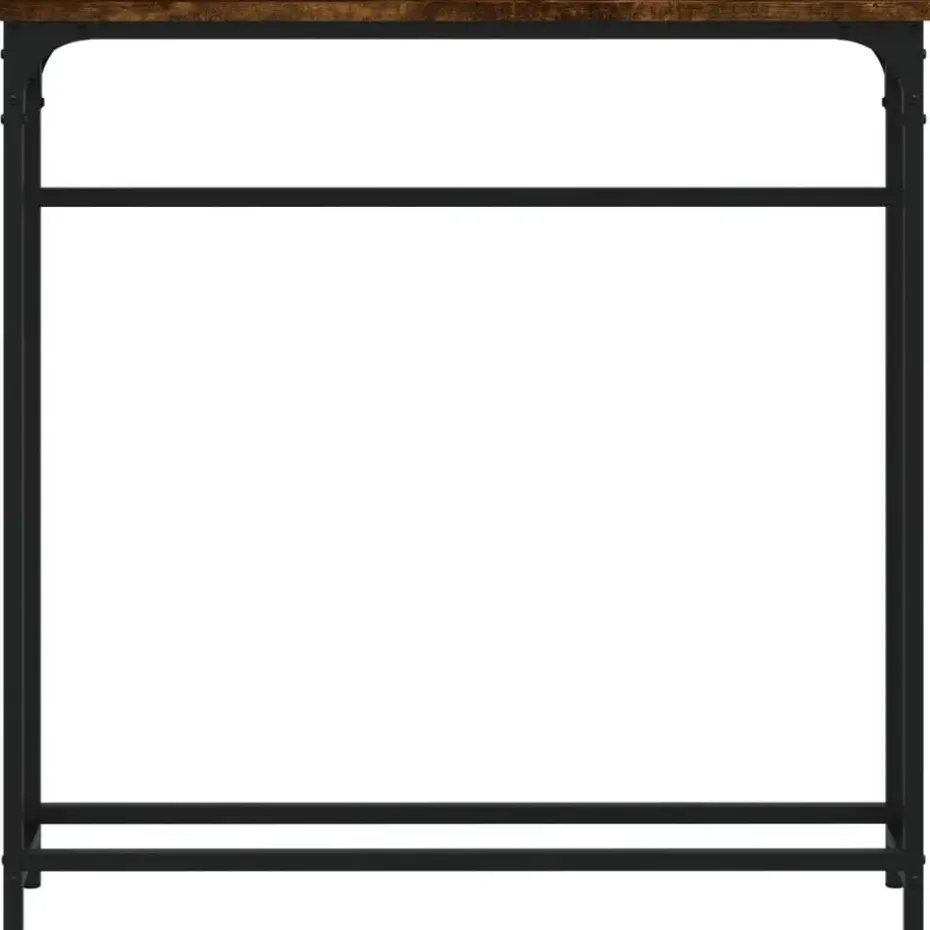 vidaXL - Wandtafel - Gerookt eiken - Bewerkt hout - 75x19.5x75 cm