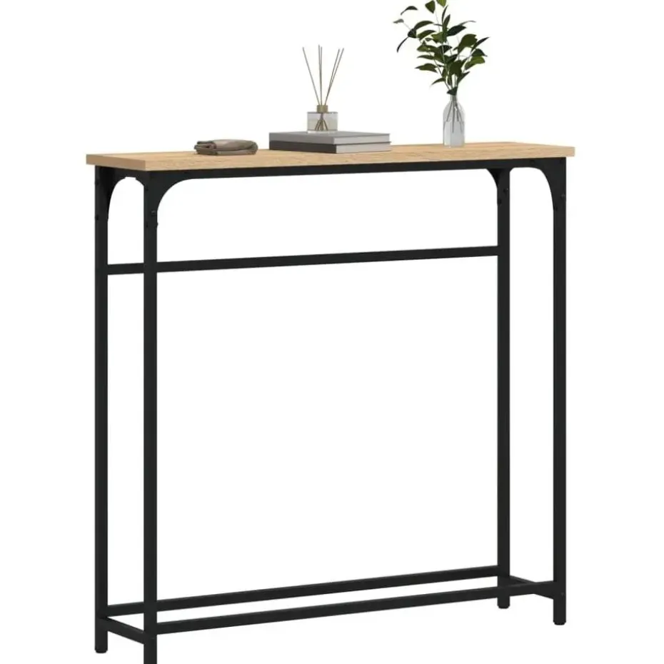 vidaXL - Wandtafel - Sonoma eiken - Bewerkt hout - 75x19.5x75 cm
