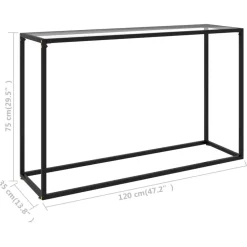 vidaXL - Wandtafel - Transparent - Glas - 120 x 35 x 75 cm