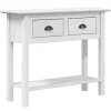 vidaXL - Wandtafel - Wit - Grenenhout