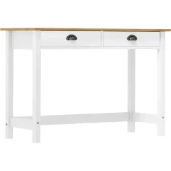 vidaXL - Wandtafel - Wit - Grenenhout