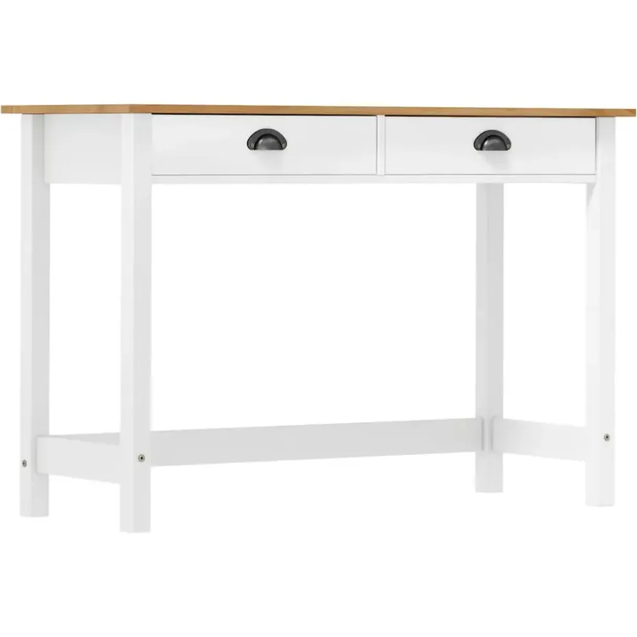 vidaXL - Wandtafel - Wit - Grenenhout