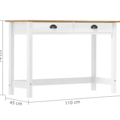 vidaXL - Wandtafel - Wit - Grenenhout