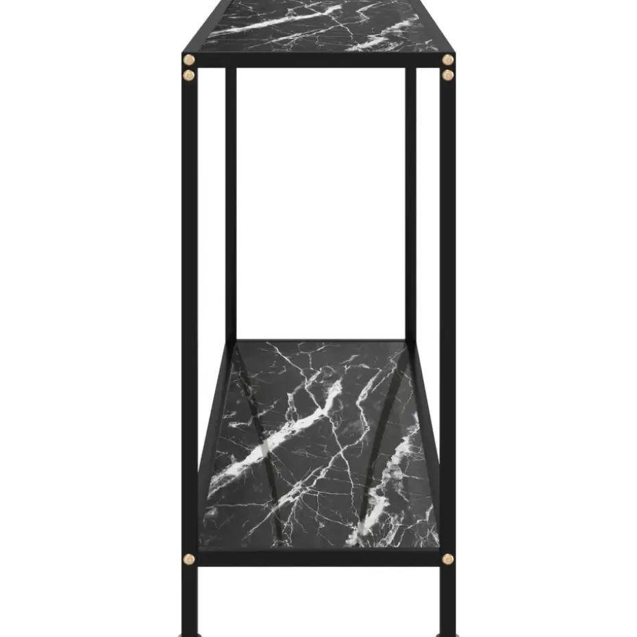 vidaXL - Wandtafel - Zwart - Glas - 120 x 35 x 75 cm
