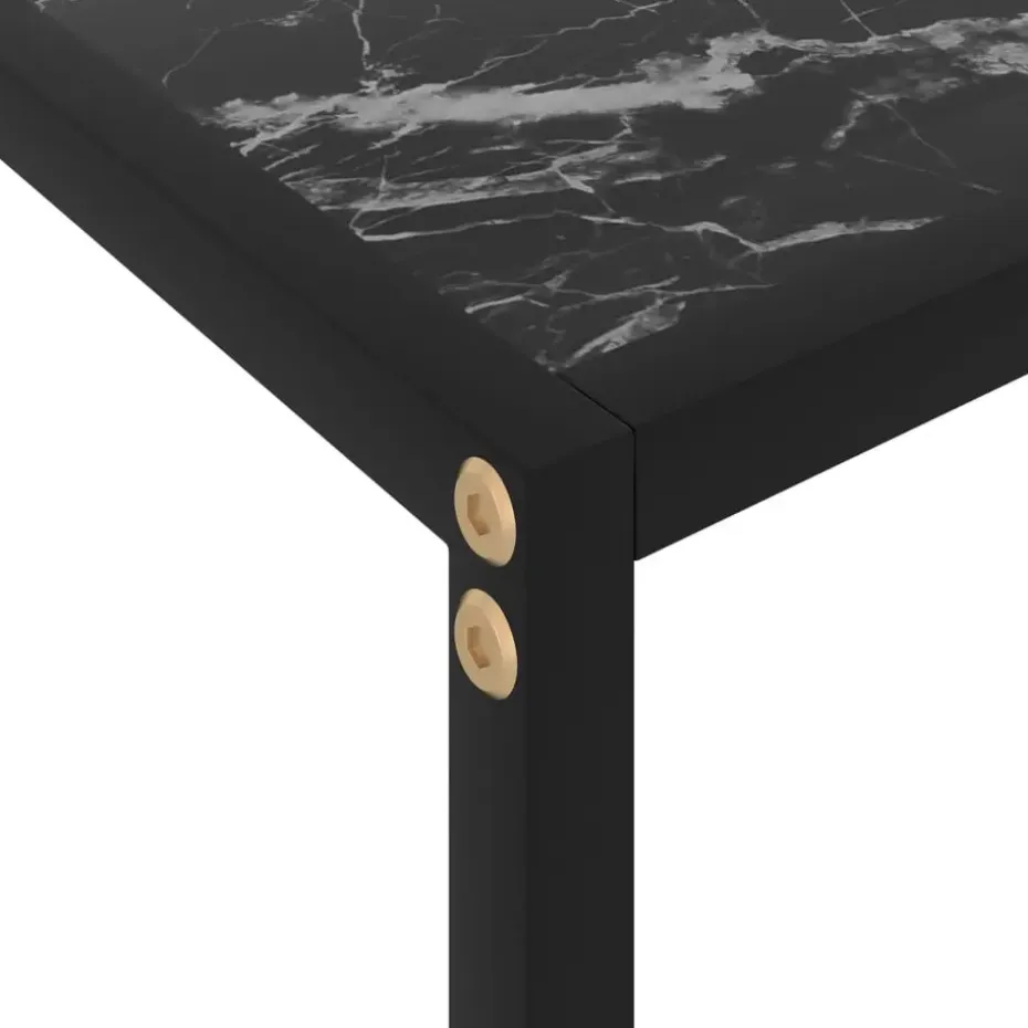 vidaXL - Wandtafel - Zwart - Glas - 120 x 35 x 75 cm