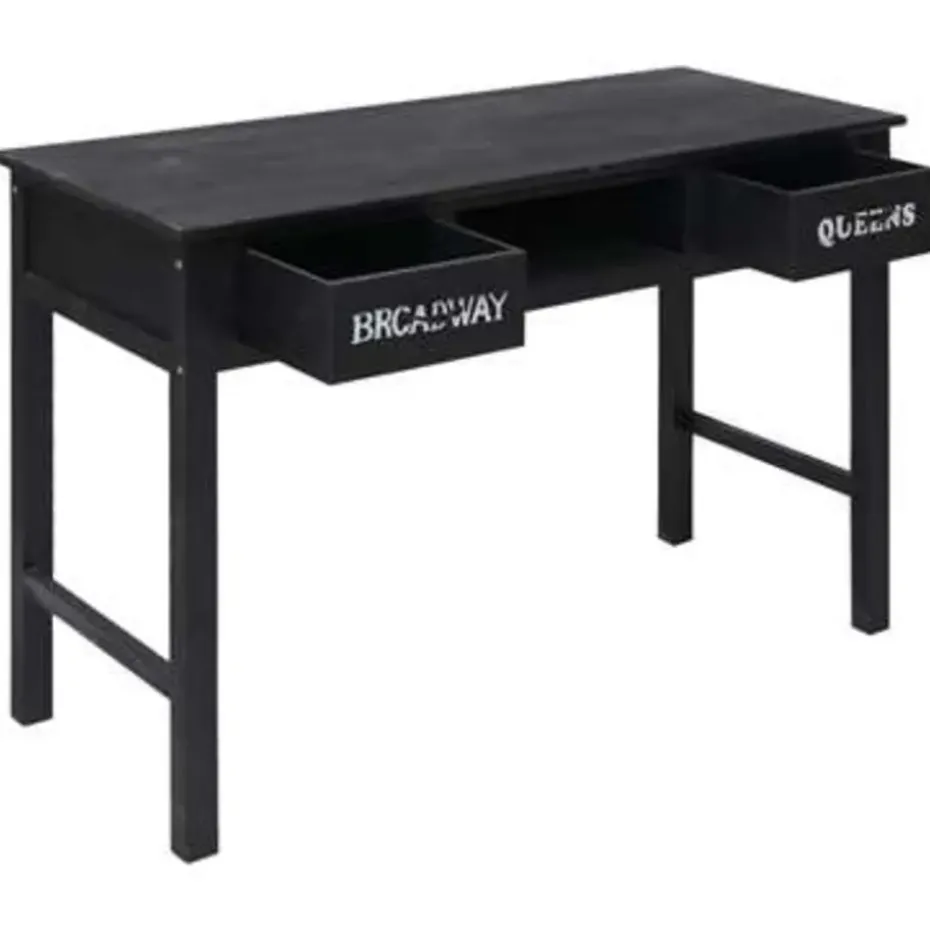 vidaXL - Wandtafel - Zwart - Hout
