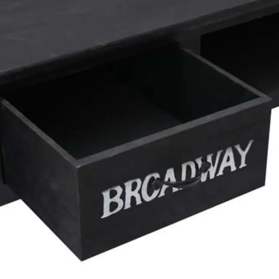 vidaXL - Wandtafel - Zwart - Hout