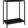 vidaXL - Wandtafel - Zwart - Glas - 60 x 35 x 75 cm