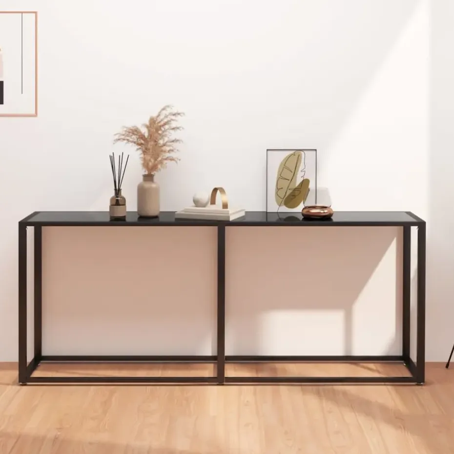 vidaXL - Wandtafel - Zwart - Glas