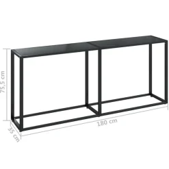 vidaXL - Wandtafel - Zwart - Glas