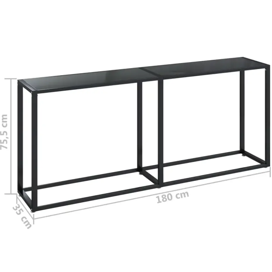 vidaXL - Wandtafel - Zwart - Glas