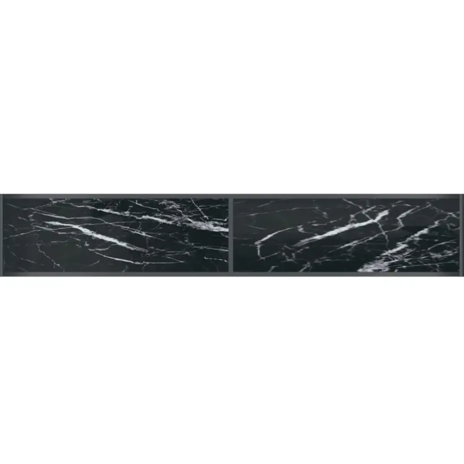 vidaXL - Wandtafel - Zwart - Glas