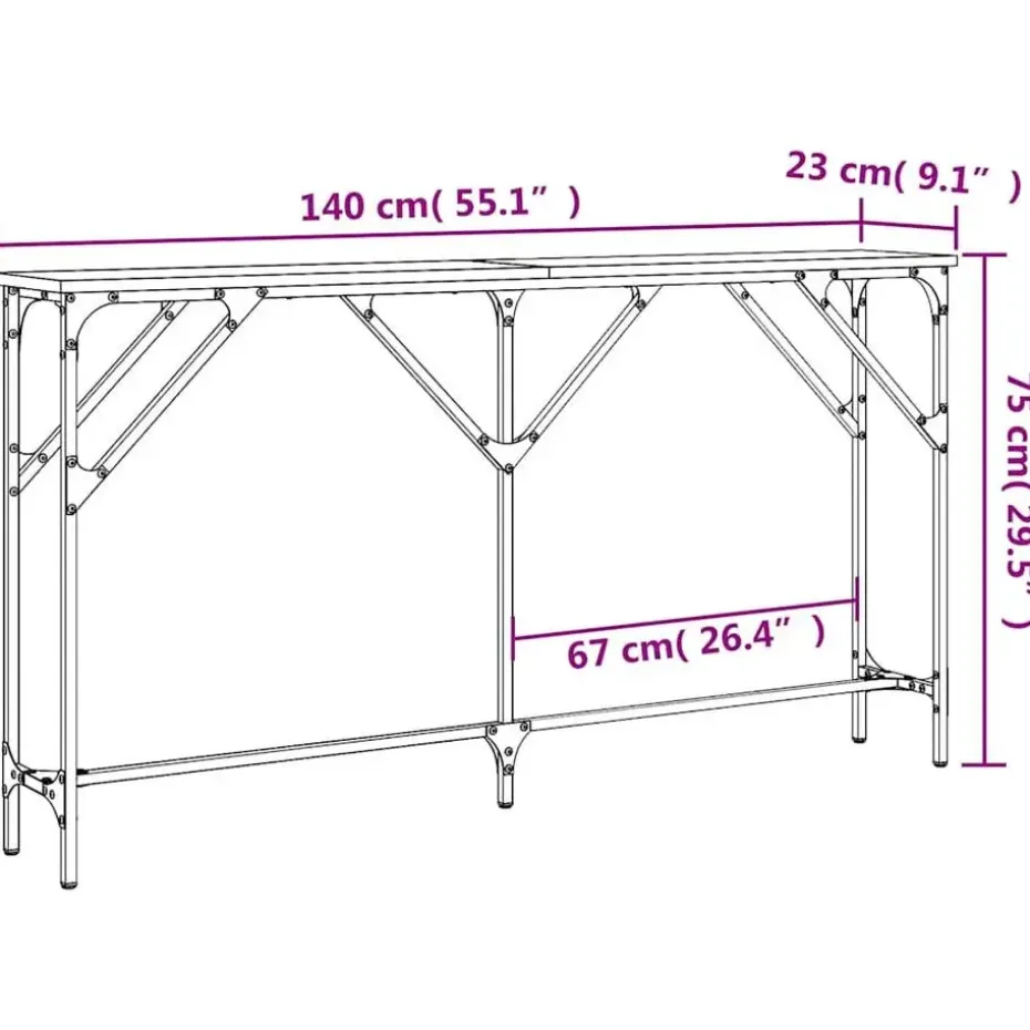 vidaXL - Wandtafel - Zwart - Bewerkt hout