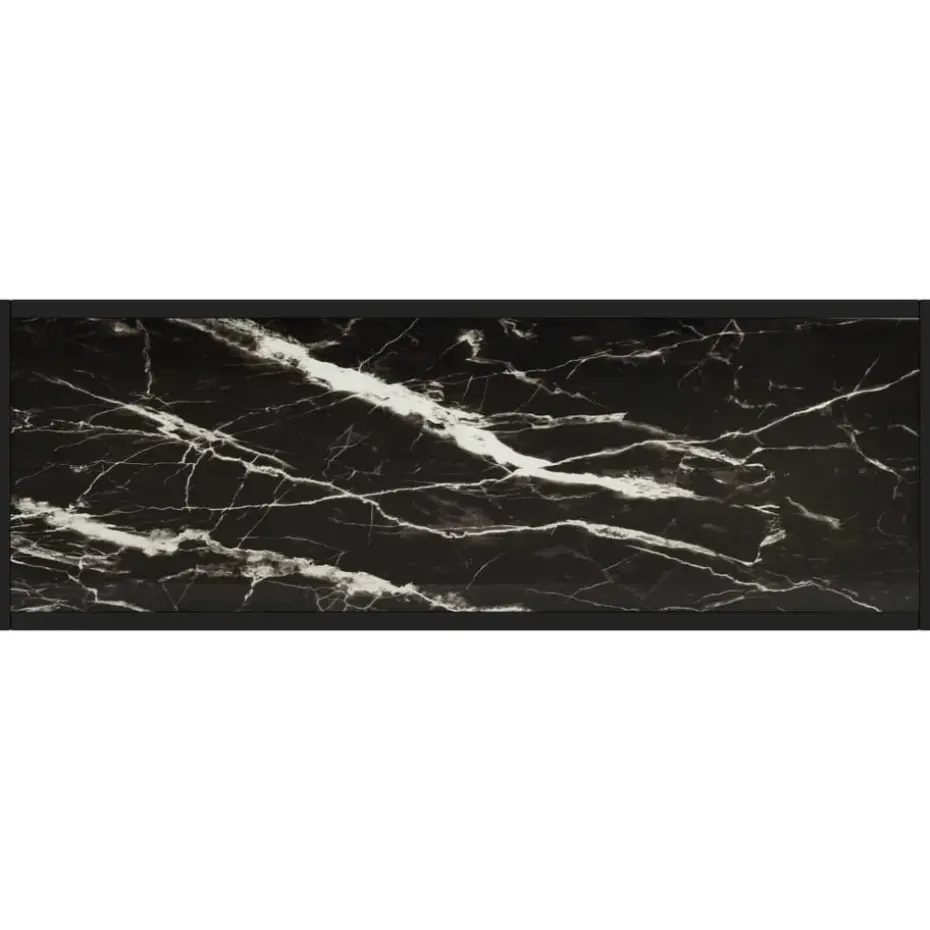 vidaXL - Wandtafel - Zwart - Glas - 100 x 35 x 75 cm