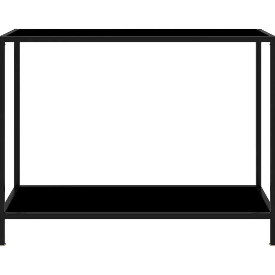 vidaXL - Wandtafel - Zwart - Glas - 100 x 35 x 75 cm