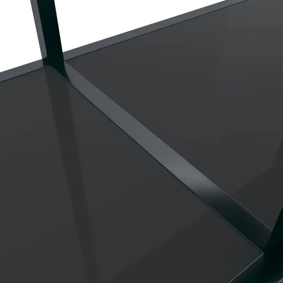 vidaXL - Wandtafel - Zwart - Glas