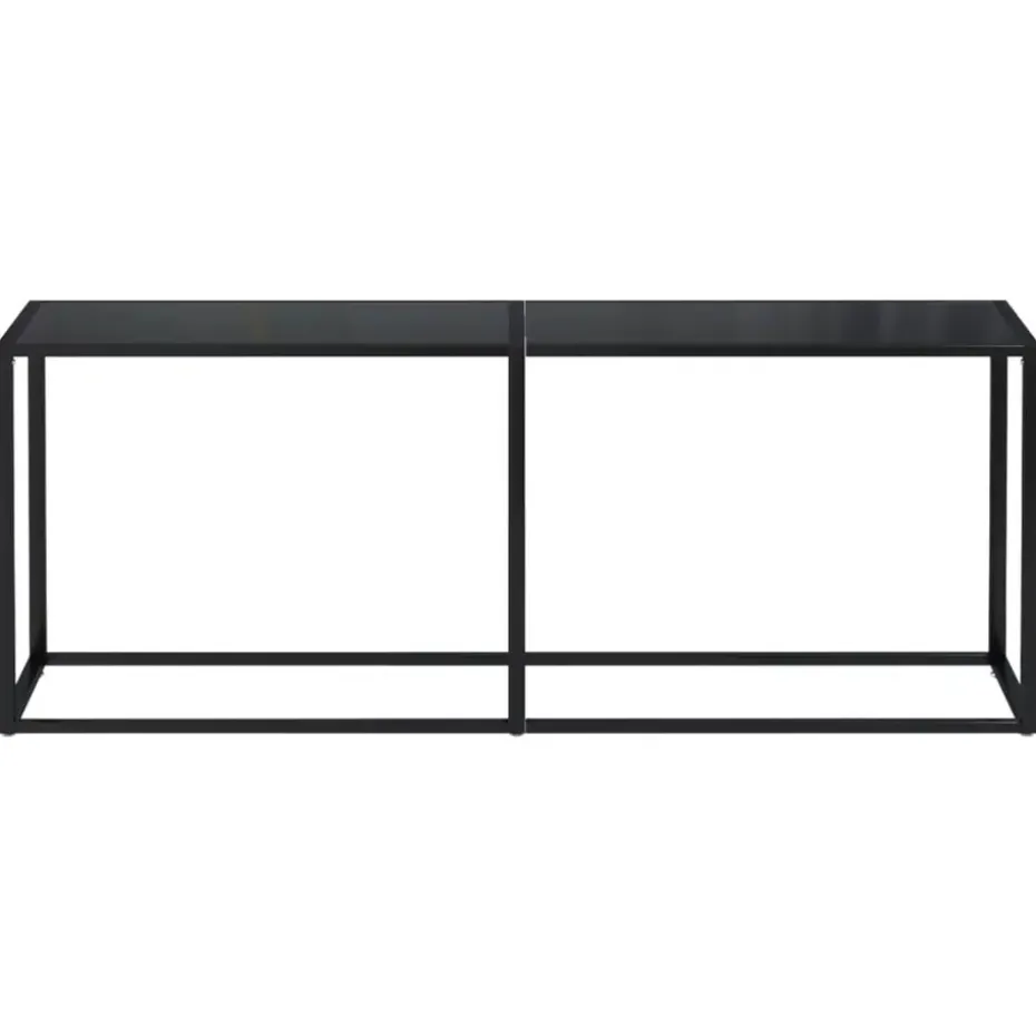 vidaXL - Wandtafel - Zwart - Glas
