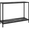 vidaXL - Wandtafel - Zwart - Glas - 100 x 35 x 75 cm