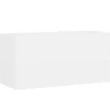 vidaXL - Wastafelkast - Wit - Bewerkt hout - 90 x 38.5 x 45 cm