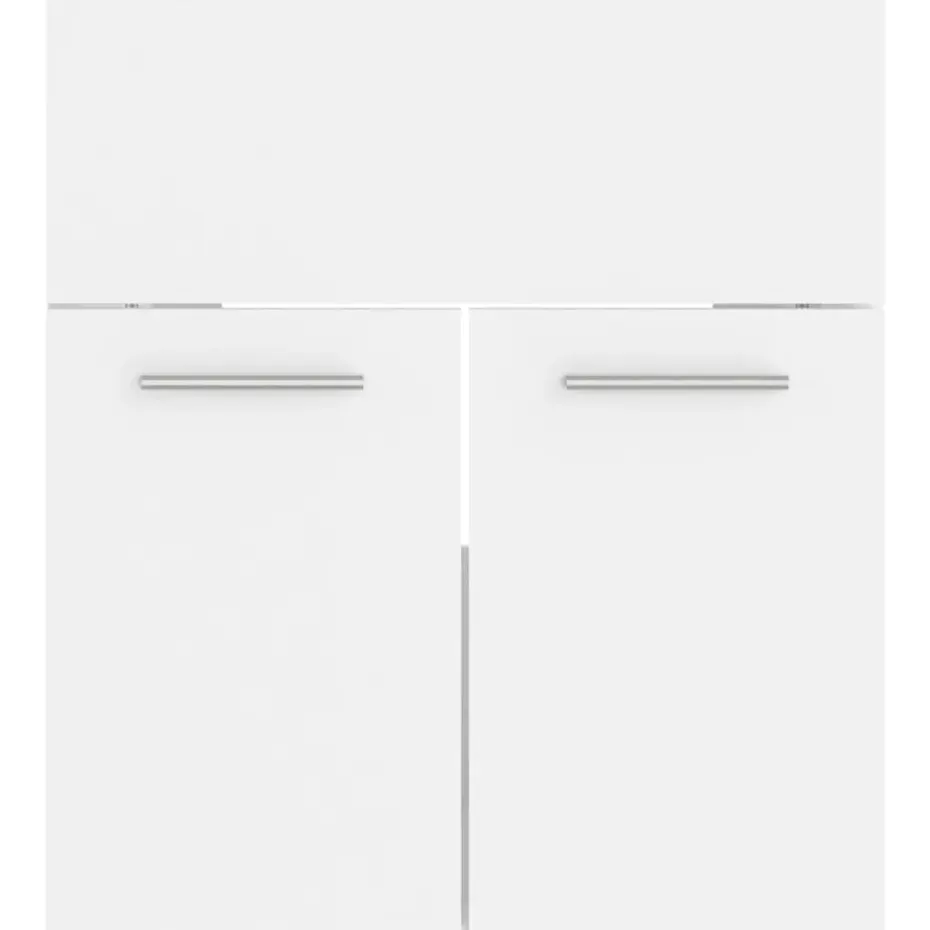 vidaXL - Wastafelkast - Wit - Bewerkt hout - 41 x 38.5 x 46 cm