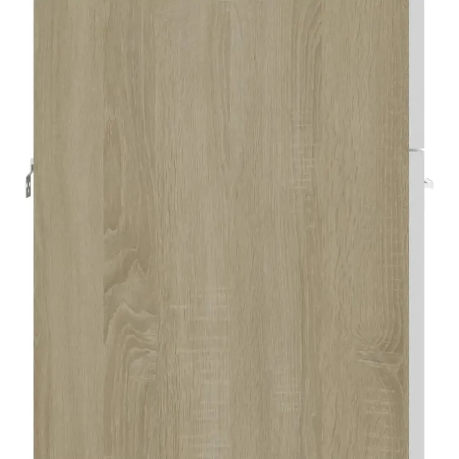 vidaXL - Wastafelkast - Wit - Bewerkt hout - 41 x 38.5 x 46 cm