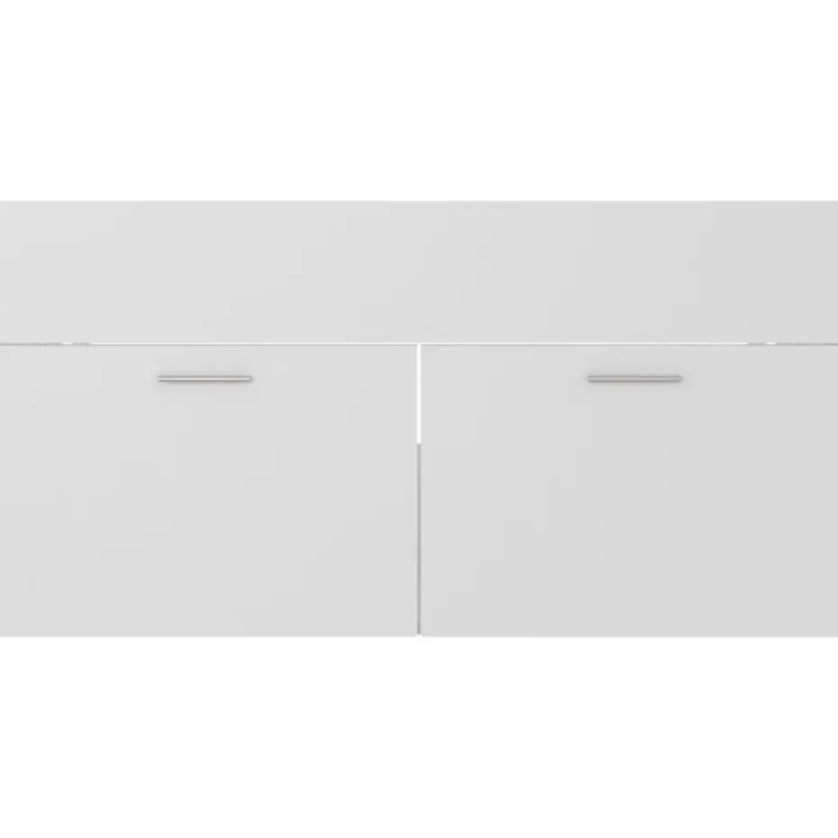 vidaXL - Wastafelkast - Wit - Bewerkt hout - 90 x 38.5 x 46 cm