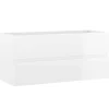 vidaXL - Wastafelkast - Wit - Bewerkt hout - 100 x 38.5 x 45 cm