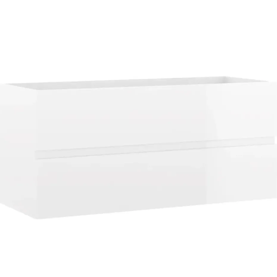 vidaXL - Wastafelkast - Wit - Bewerkt hout - 100 x 38.5 x 45 cm