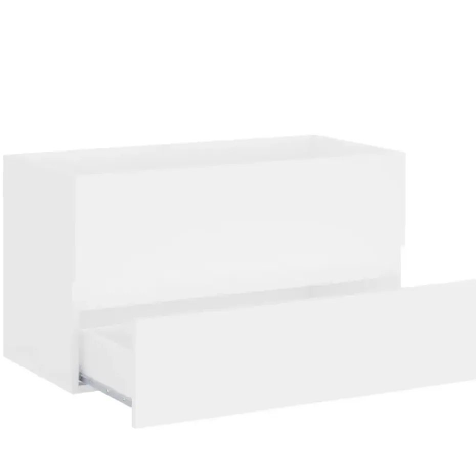 vidaXL - Wastafelkast - Wit - Bewerkt hout - 80 x 38.5 x 45 cm