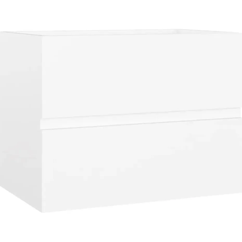 vidaXL - Wastafelkast - Wit - Bewerkt hout - 60 x 38.5 x 45 cm