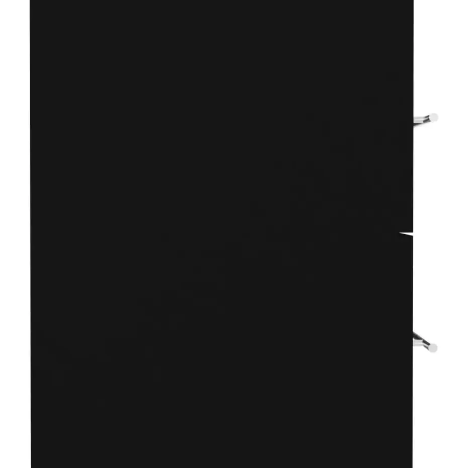 vidaXL - Wastafelkast - Zwart - Bewerkt hout - 80 x 38.5 x 48 cm
