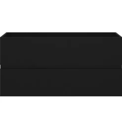 vidaXL - Wastafelkast En Wastafel - Zwart - Bewerkt hout - 90 x 38.5 x 45 cm