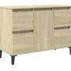 vidaXL - Wastafelonderkast met 1 deur 4 lades - Sonoma eiken - 80x33x60 cm