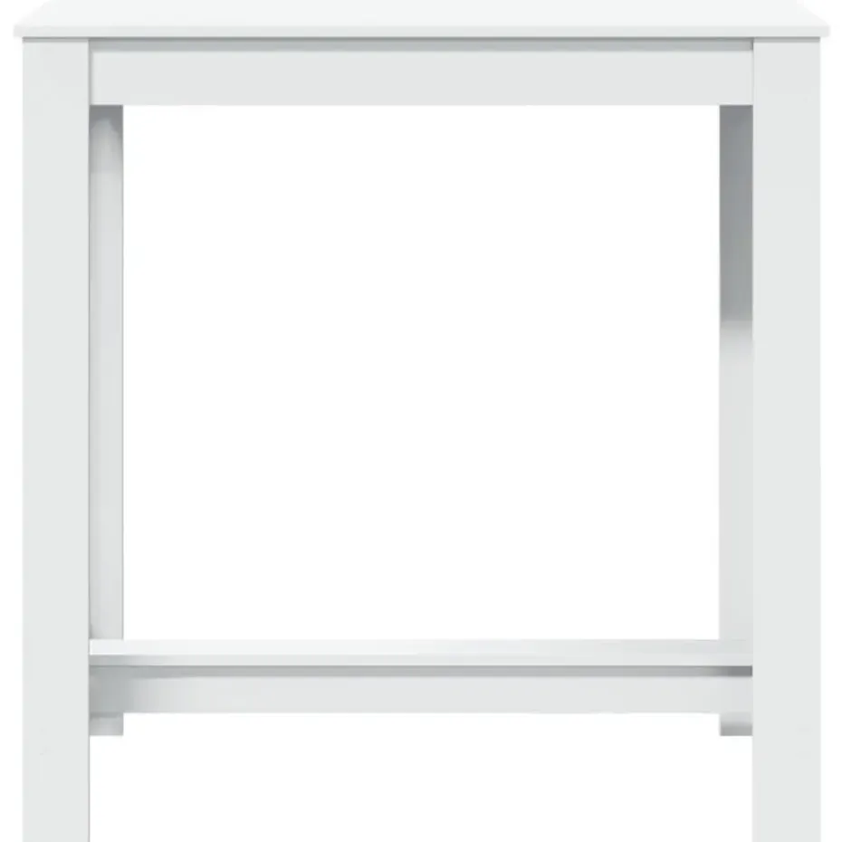 vidaXL - Wit Bartafel - Bewerkt hout - 102x50x103.5 cm