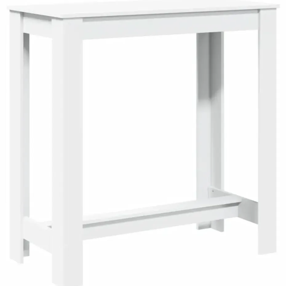 vidaXL - Wit Bartafel - Bewerkt hout - 102x50x103.5 cm