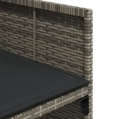vidaXL - 8-zits Tuinset donkergrijs kussens - Grijs - PE rattan - 110x106 cm