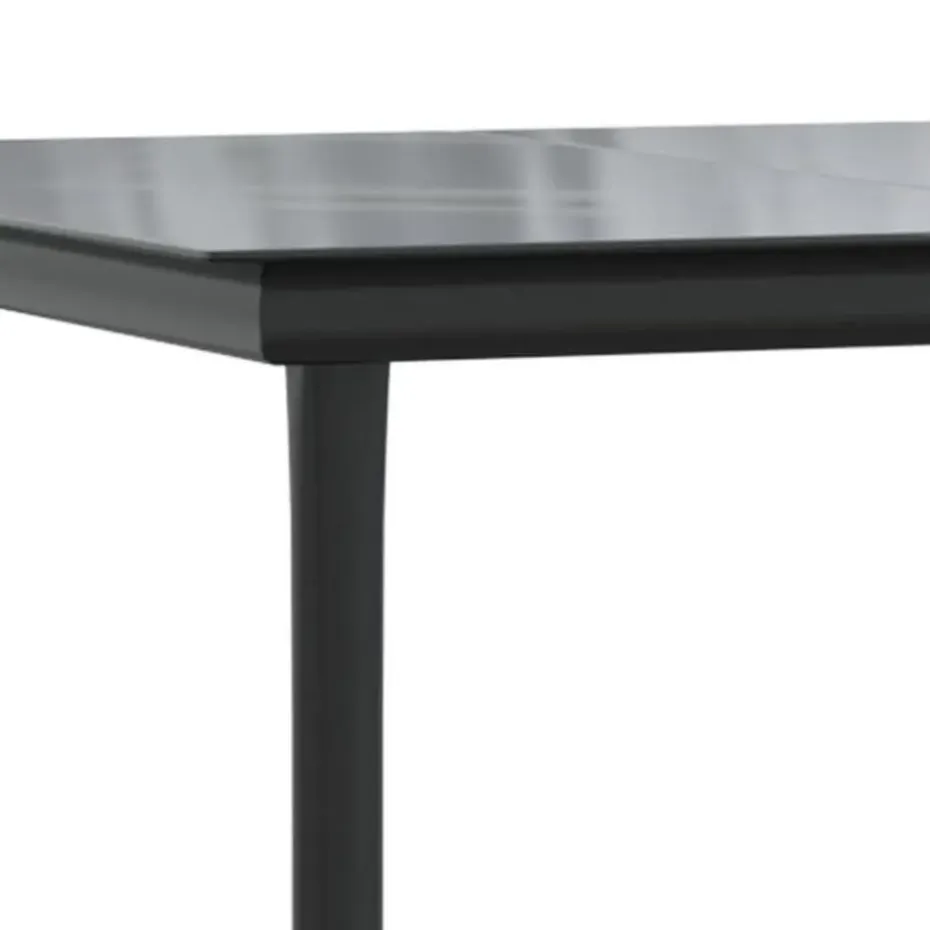 vidaXL - 4-zits Tuinset met kussens - Zwart PE rattan en staal - 160x80 cm